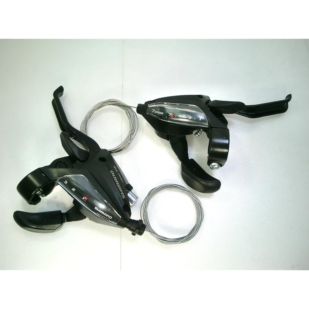 Shimano brake/shift lever 3x7speed ST-EF500 2 finger black left and right set 602