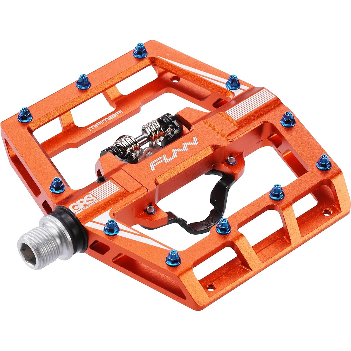 Funn Mamba Binding Pedal - Single Side SPD Compatible Mountain Bike Pedals - Single Side Flat Pedals - Suitable for Mountain Bikes, BMX Bicycles, Gravel Bicycles, Bicycle Pedals, 9/16" Steel Axle