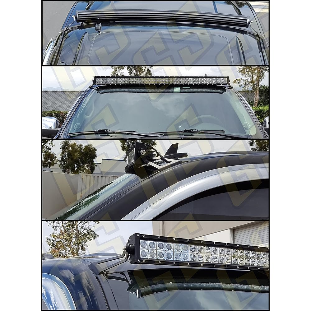 GS POWER LED Light Bar Bracket (50 | 52 | 54 inches) Attach to the upper windshield on the upper windshield 2007-2013 Chevrolet Chevrolet Silverado Salvarad Sabaranch Taho GMC Yukon Sierra