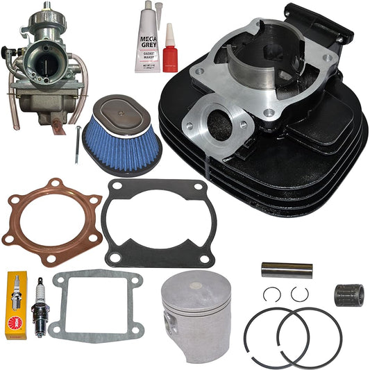 TOP NOTCH PARTS Cylinder Carburetor Air Filter Cleaner Top End Kit Set Fits YAMAHA BLASTER 200 YFS200
