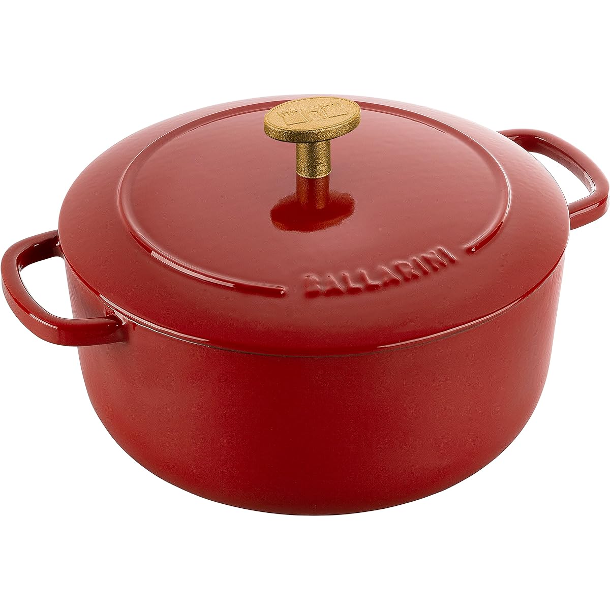 Ballarini "Bellamonte Round 20cm Pomodoro Red" Two Handed Pot Cast Enamel Pot IH Compatible [Authorized Japanese Product] Z1023-628