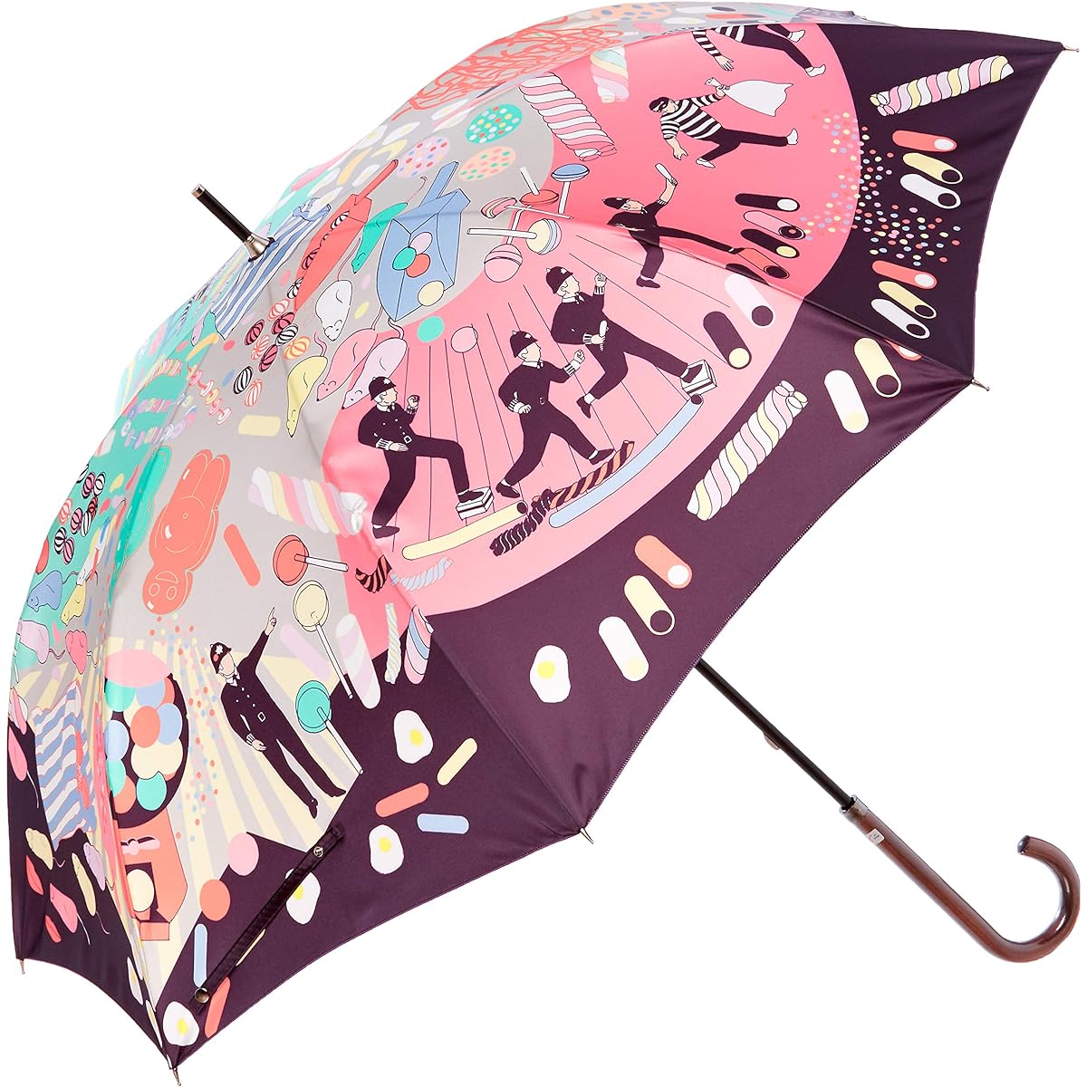 [Aurora] Long umbrella 1KB 11006 Women's dark purple FREE