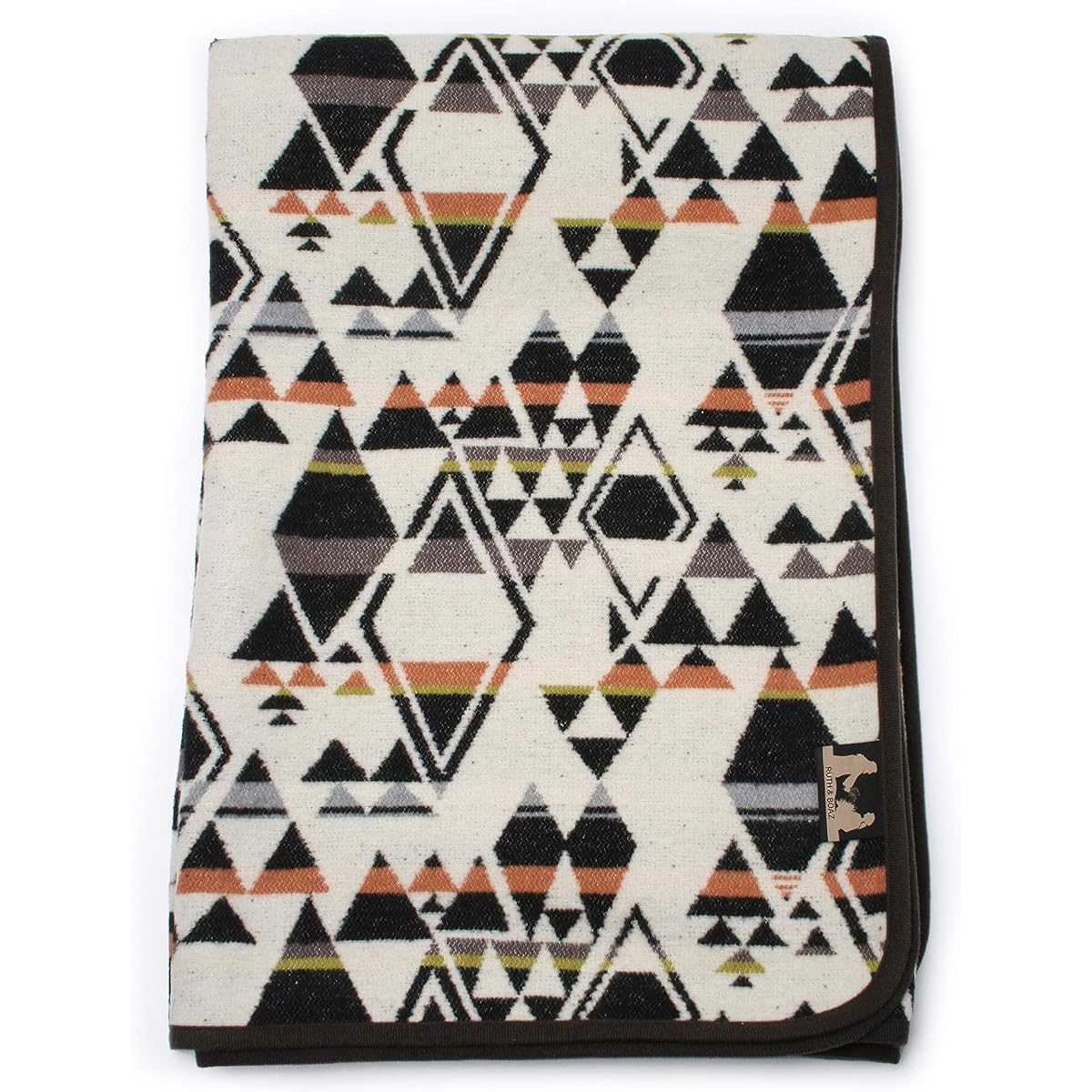 Ruth&Boaz Ethnic Native Pattern Wool Blend Blanket Rug 3 Sizes (S) SNOW WHITE (148cm x 143cm) (148cm x 208cm) (148cm x 254cm)