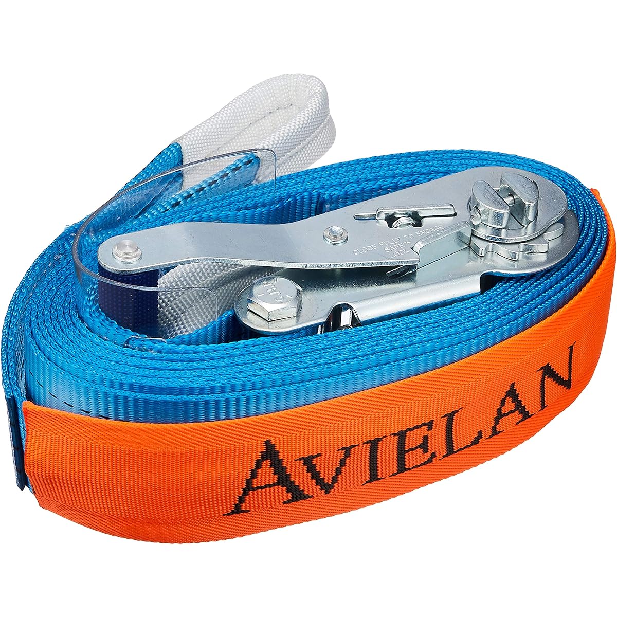 AVIELAN Lashing Belt 50mm Width I Hook (Compatible with Rope Hook) Winding 5m Fixed 0.5m Blue