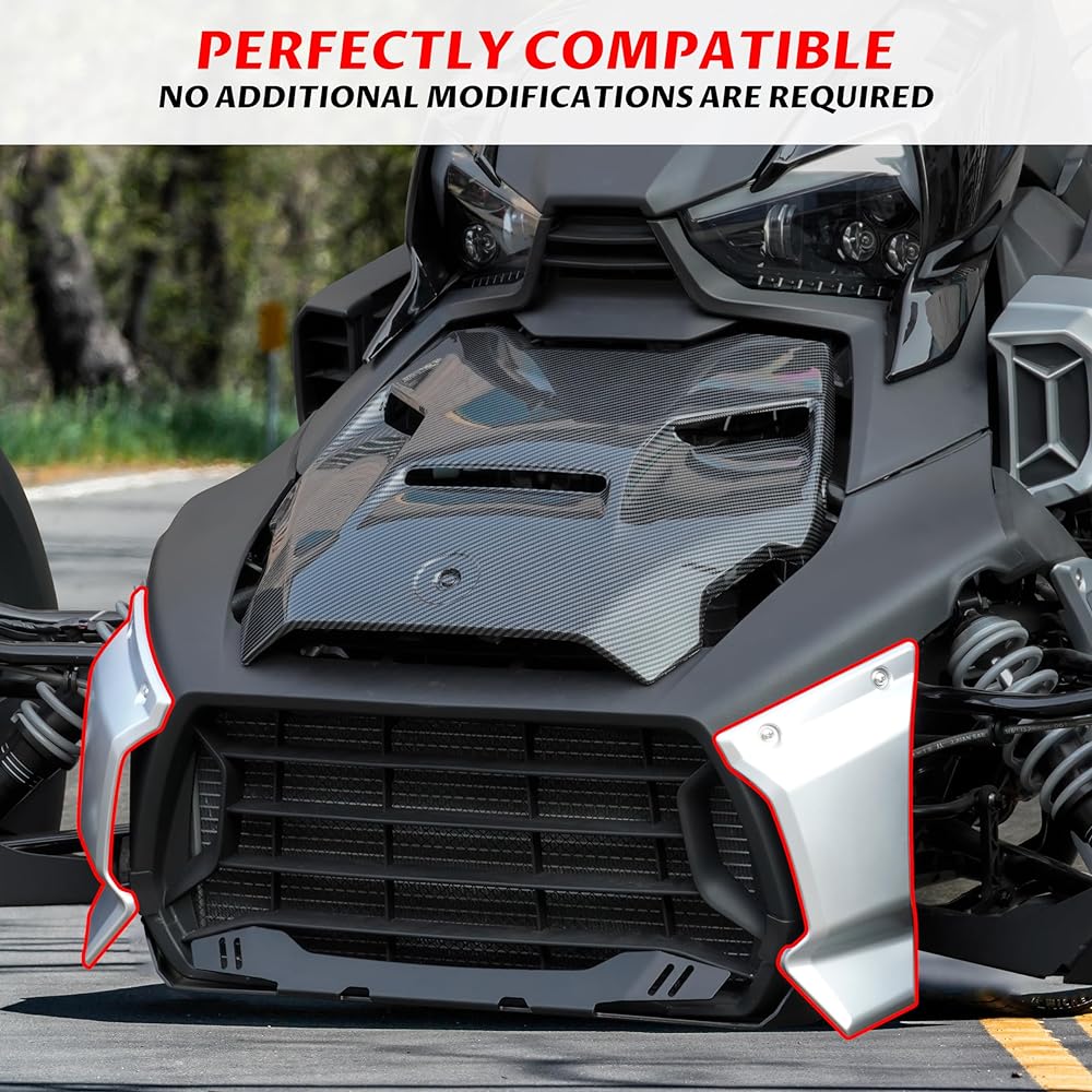 SAUTVS Silver Color Front Greater Rim CAN-AM Ryker Lower Grill Protector CAN AM RYKER 600 900 Sport & Ryker RALLY EDITION All model accessories (OEM 219400947 replacement)