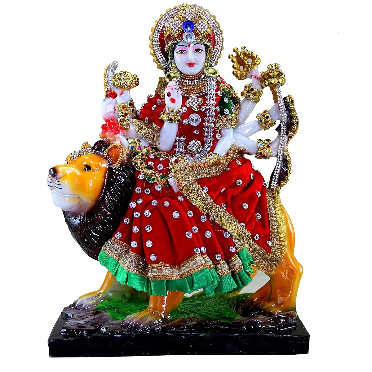 eSplanade Resin Maa Durga MATA Rani Sherawali Murti Idol Statue Sculpture 8 X 11 Inches