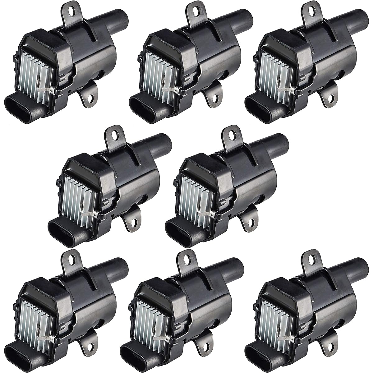 ENA Round Ignition Coil Pack 8 Pieces Set Chevrolet GMC Silverado 1500 2500 Taho Sabban Express Sierra Savana Ucon XL Escalade V8 4.8L 5.3L 5.0L D585 C1251 19005218 UF262 UF262 Replacement