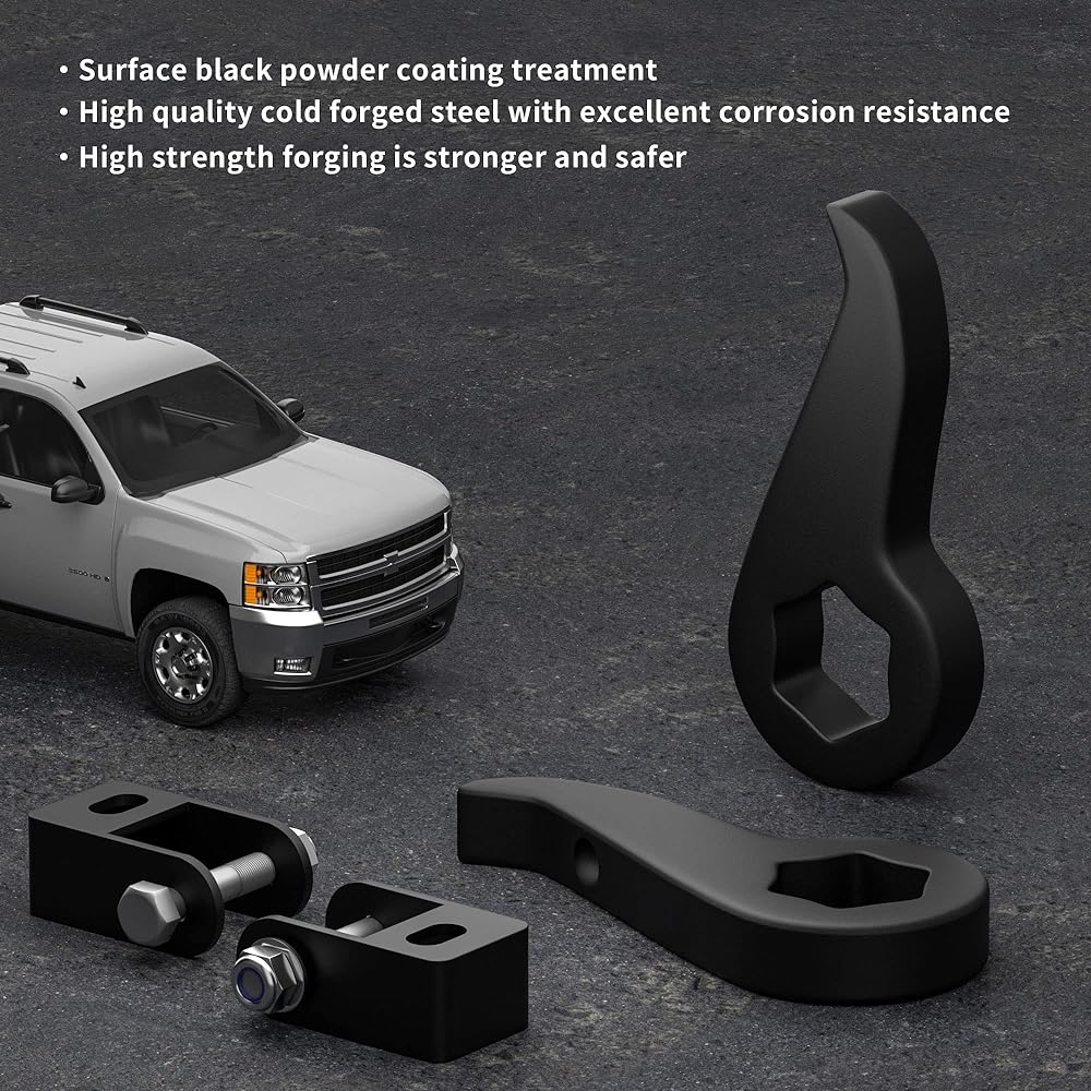 1-3 inch tongue Burkey 2011-2019 Sylvarad GMC Sierra 2500HD 3500HD 4X4 Shock extensioner bracket 1 to 3 inch Forged suspension leveling lift kit