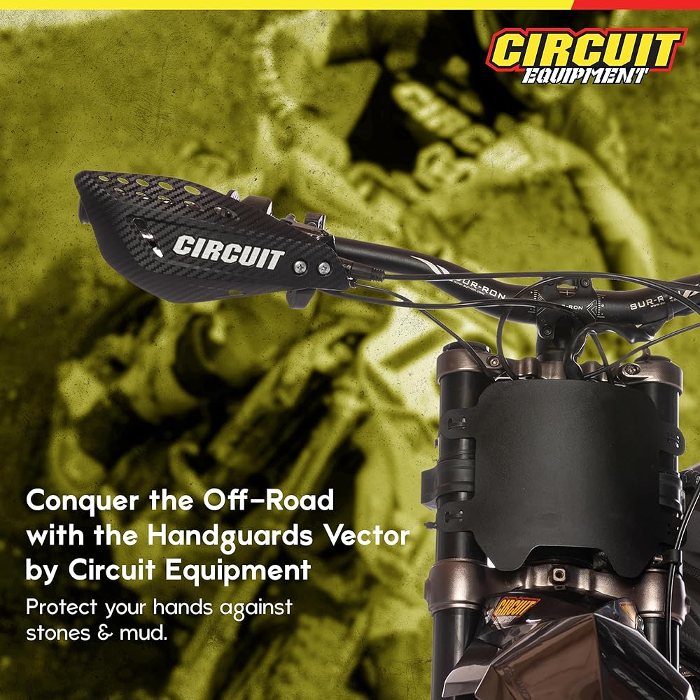 Circuit equipment hand guard vector carbon/red