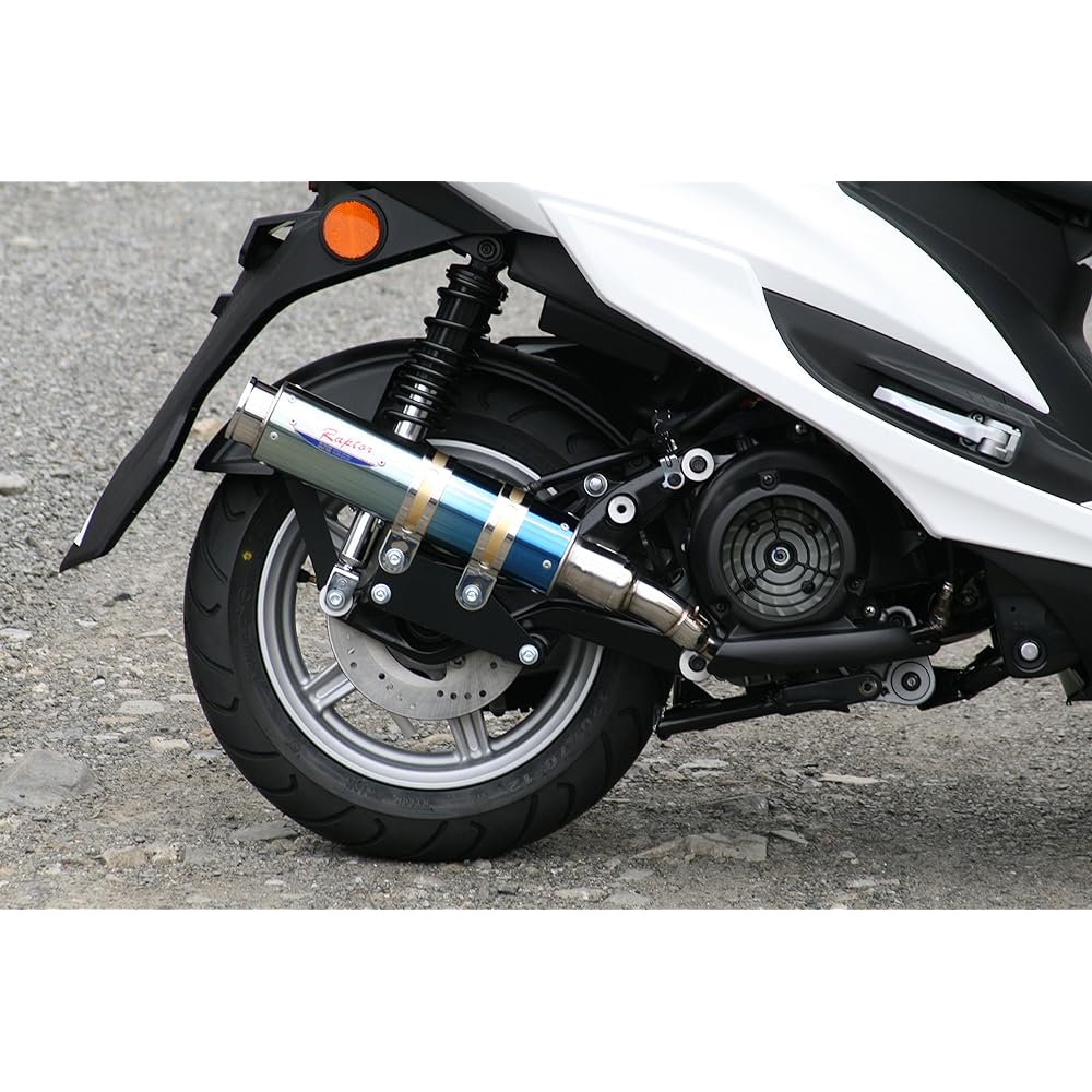 RPM (RPM) Full Exhaust Muffler 80D-RAPTOR Stainless Steel/Blue Titanium Cygnus-X 125 EBJ-SEA5J 6051Z