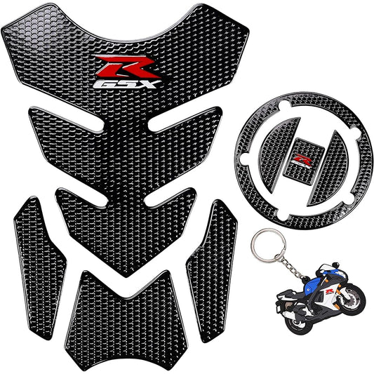 REVSOSTAR 3D Tank Pad Gas Cap Tank Protector for GSXR 600 GSXR 750 GSXR 1000 K6 K7 K8 K9 L1 2006-2017 Set of 2