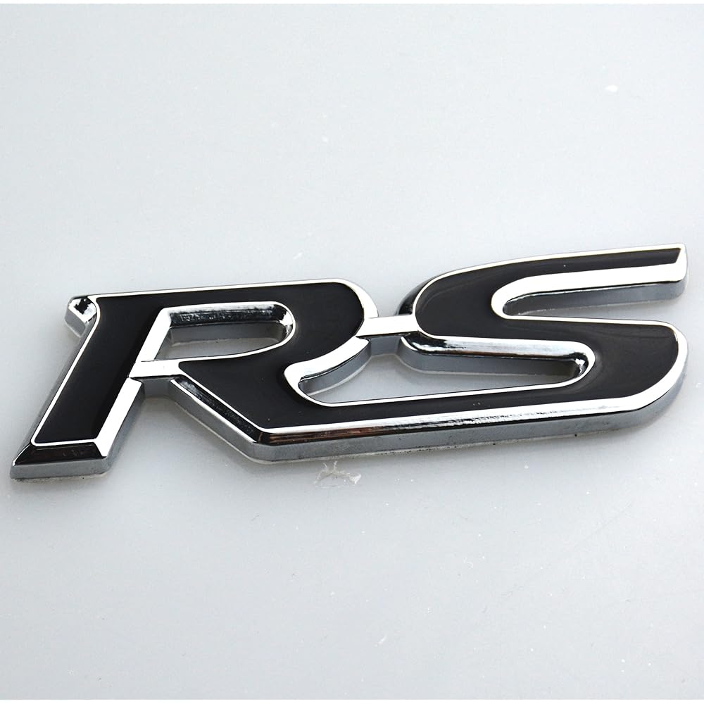 AIMOLL RS Emblem badge 1 point Camaros volley series 3D logo (chrome black)