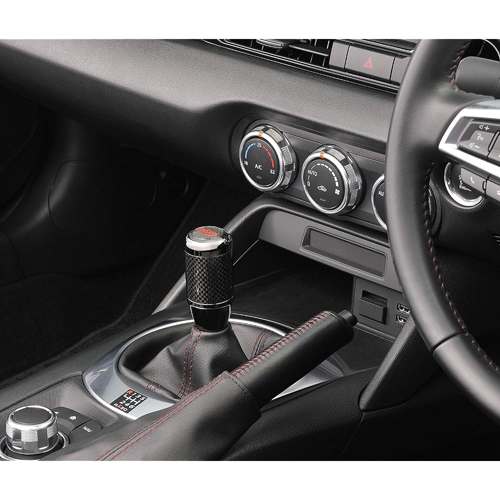 Carmate Car Shift Knob RAZO Real Carbon MT 300g Black RA65 Black ()