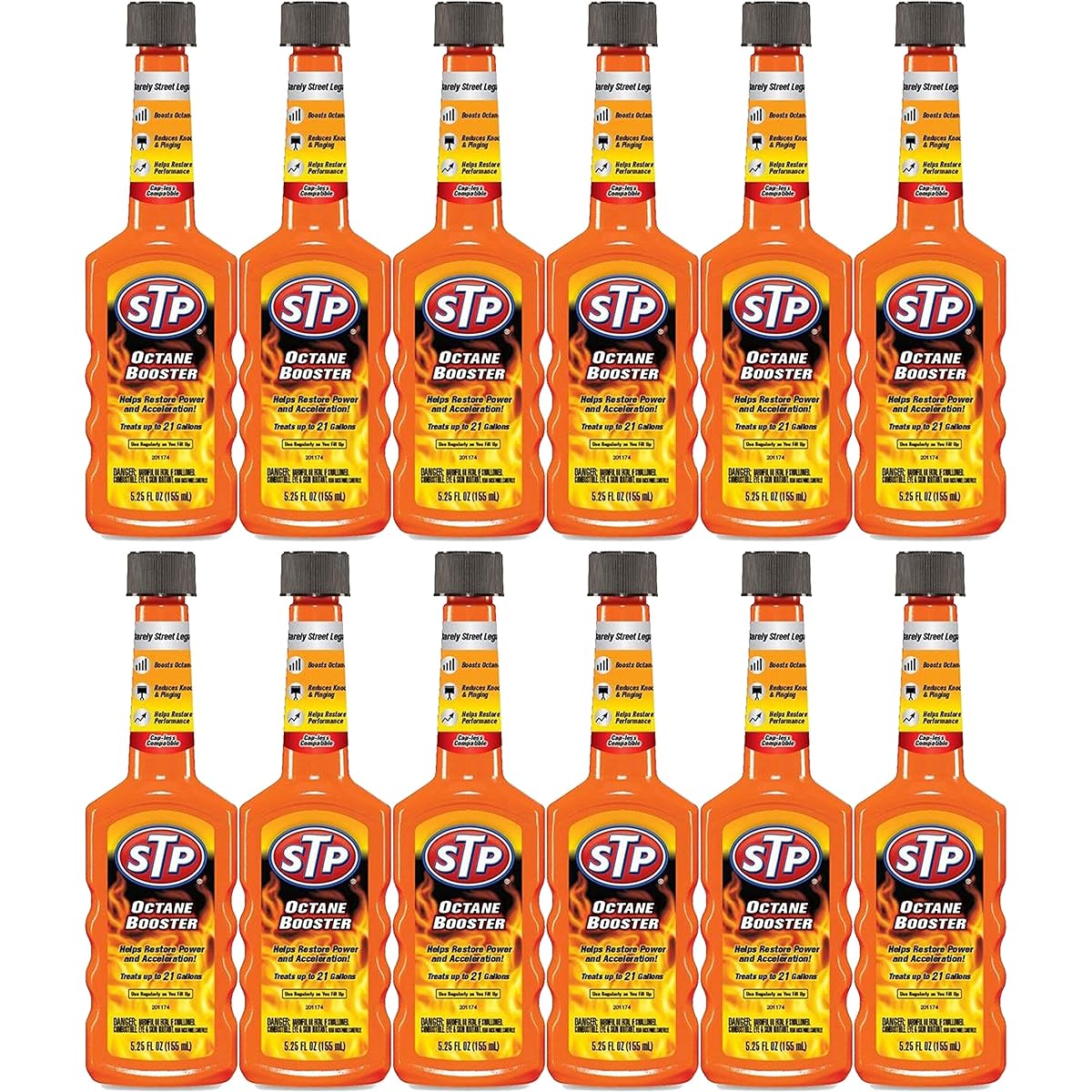Octane Booster, Fuel Intake System Cleaner, Bottles, 5.25 Fl Oz, Pack of 12, 18040G-12PK