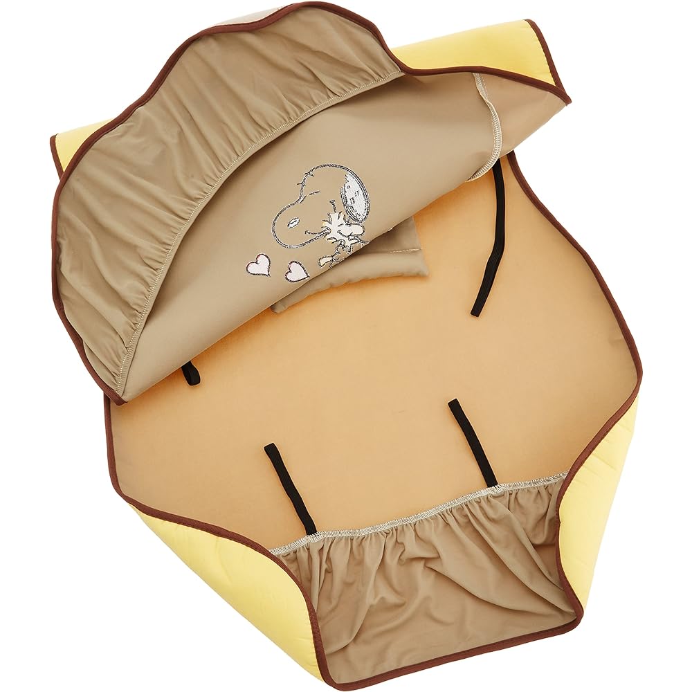 BONFORM Seat Cover Snoopy Bucket Type for Compact Car Yellow 1 Front Piece 4346-50Y