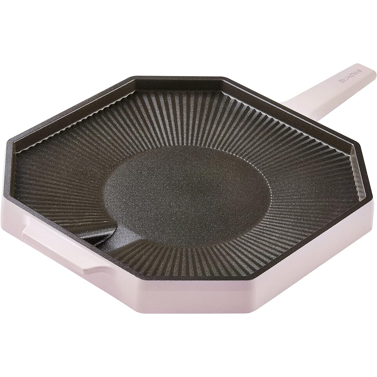 Dr.HOWS Palette Grill Pan 28cm Octagonal Pink For Gas Fire Only Pastel Korean Yakiniku Bread Home Camp Samgyeopsal [Officially Sold in Japan]