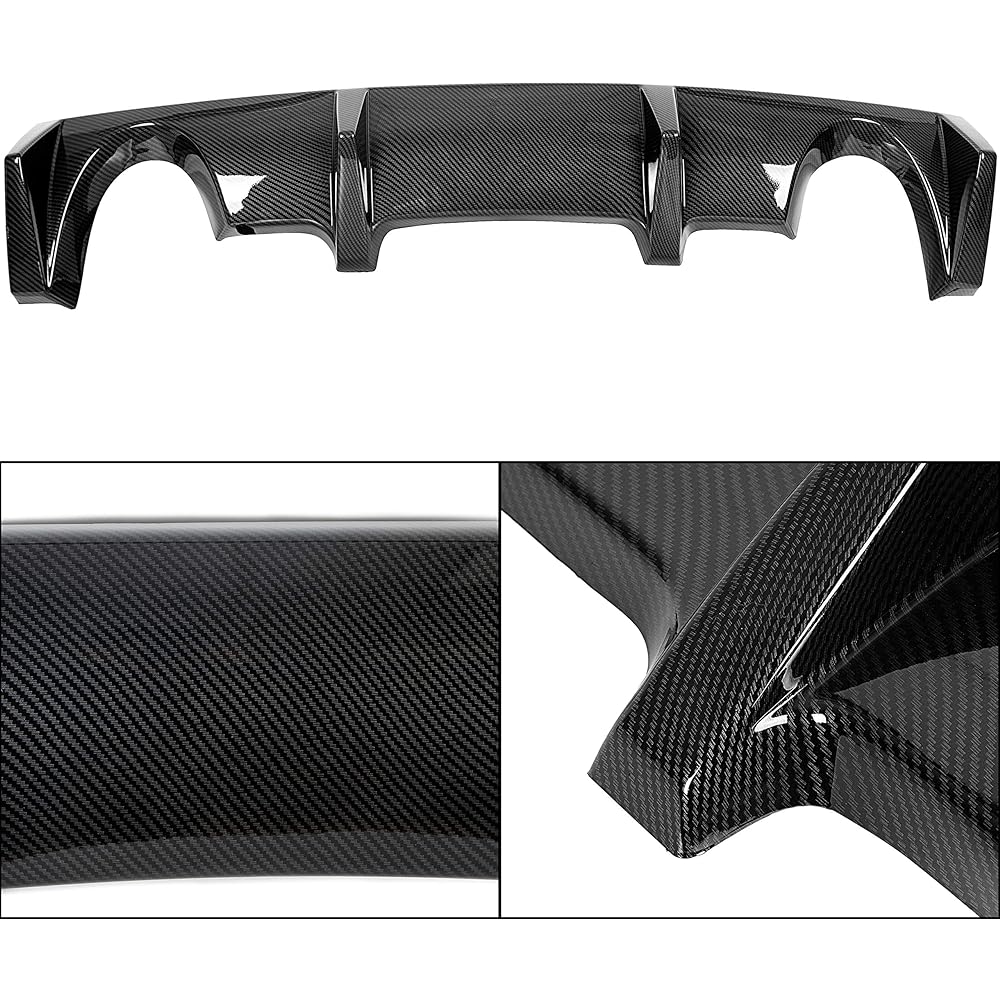 HECASA Rear Bumper Diffuser Lip 2003-2007 NISSAN 350Z Z33 Fair Lady Shake Fail Pins Pins Pins Carbon Style