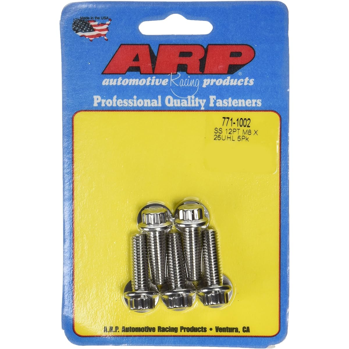 ARP 7711002 Stainless steel 12 points Metric bolt -5 packs