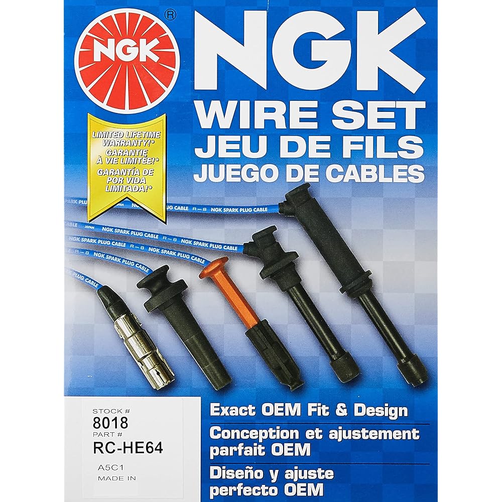 NGK (8018) RC-HE64 Spark plug wire set