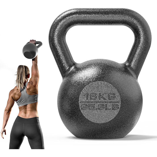 PROIRON Kettlebell 8kg 12kg 16kg Integrated Cast Iron Ideal for Gym or Home 3 Year Warranty
