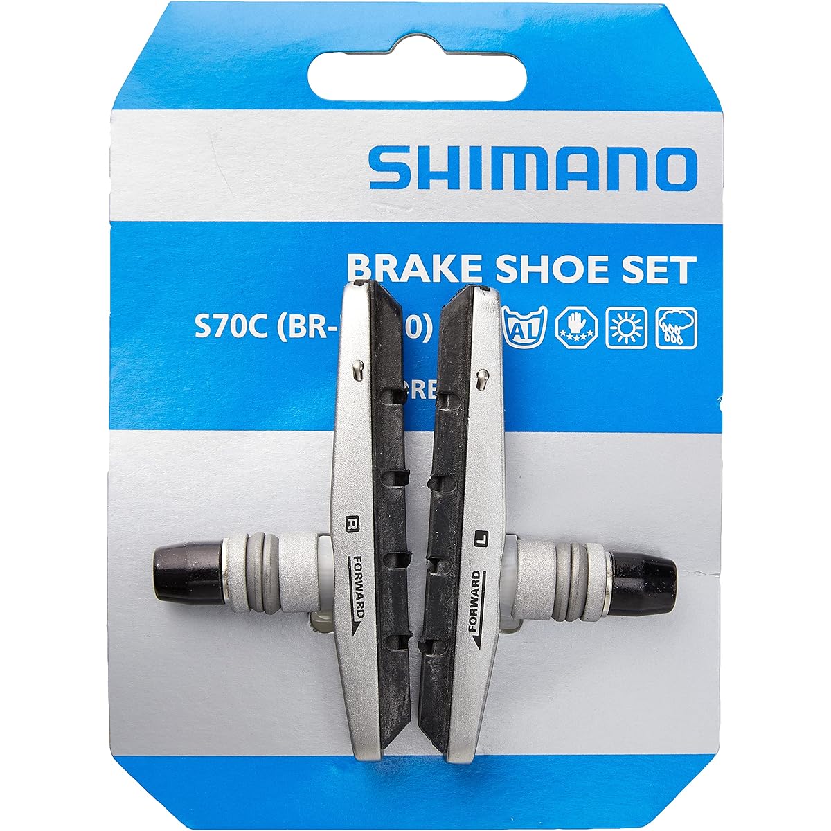 SHIMANO Repair Parts S70C Cartridge Type Brake Shoe Set (Left and Right Pair) BR-MX70 BR-M432-L BR-M432-S BR-M431-L BR-M431-S BR-M510-S BR-M510-L Y8EM9801A
