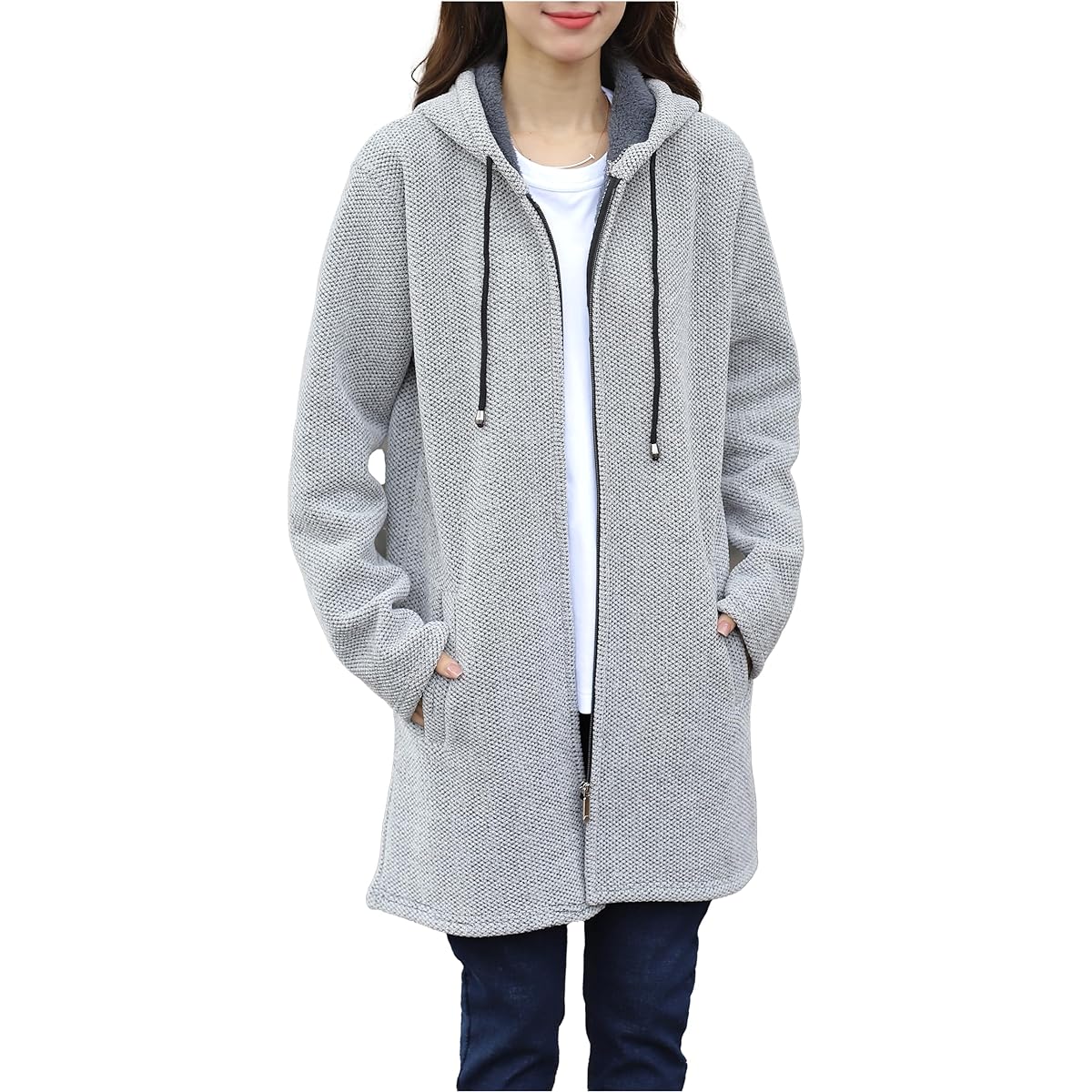 [Necoat] Women's Long Parka Parka Outerwear Fleece Lining Long Sleeve Spring Autumn Winter