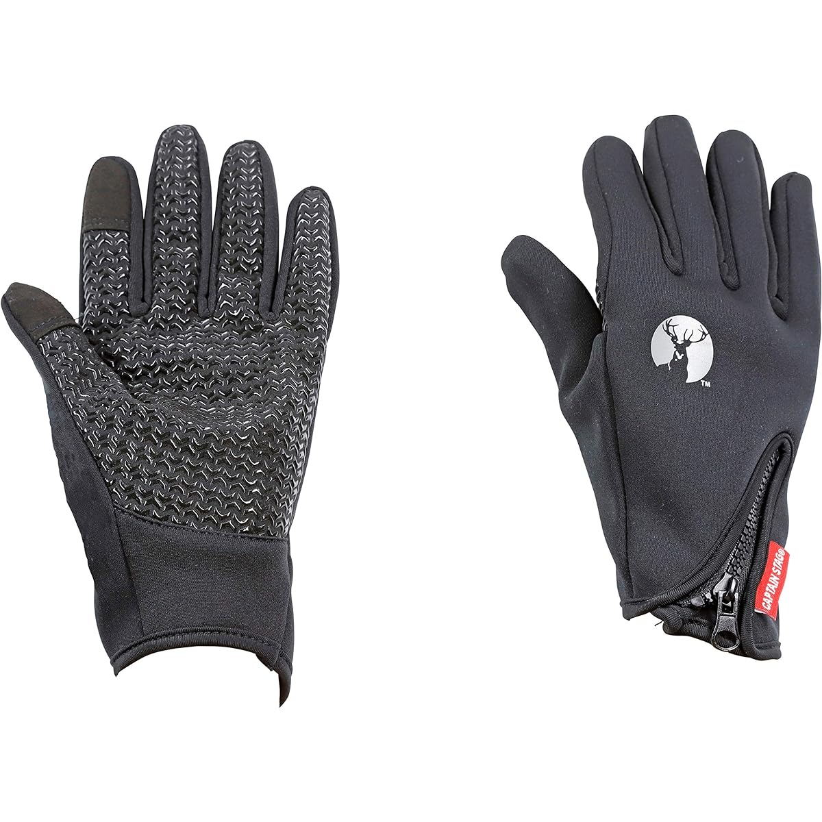 CAPTAIN STAG Gloves, Windproof, Cold Protection, Wetsuit Fabric, Slim Type, Compatible with Smartphones, Unisex