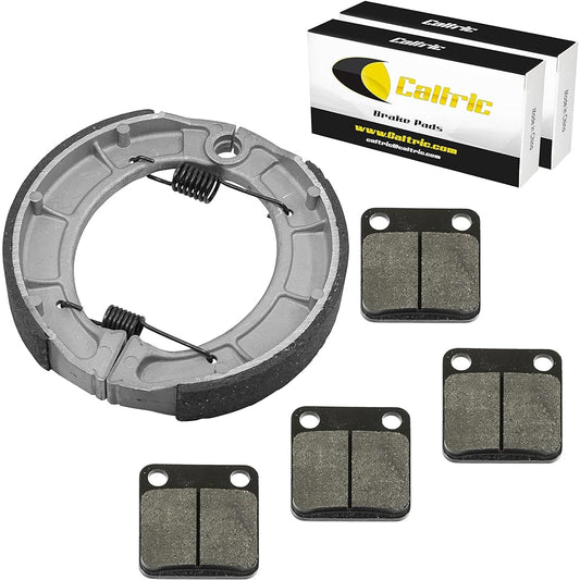 Caltric Front & Rear Brake Pad Shoes Compatible with Yamaha Bear Tracker 250 Yfm250 Yfm-250 Yfm 250 2000-2004
