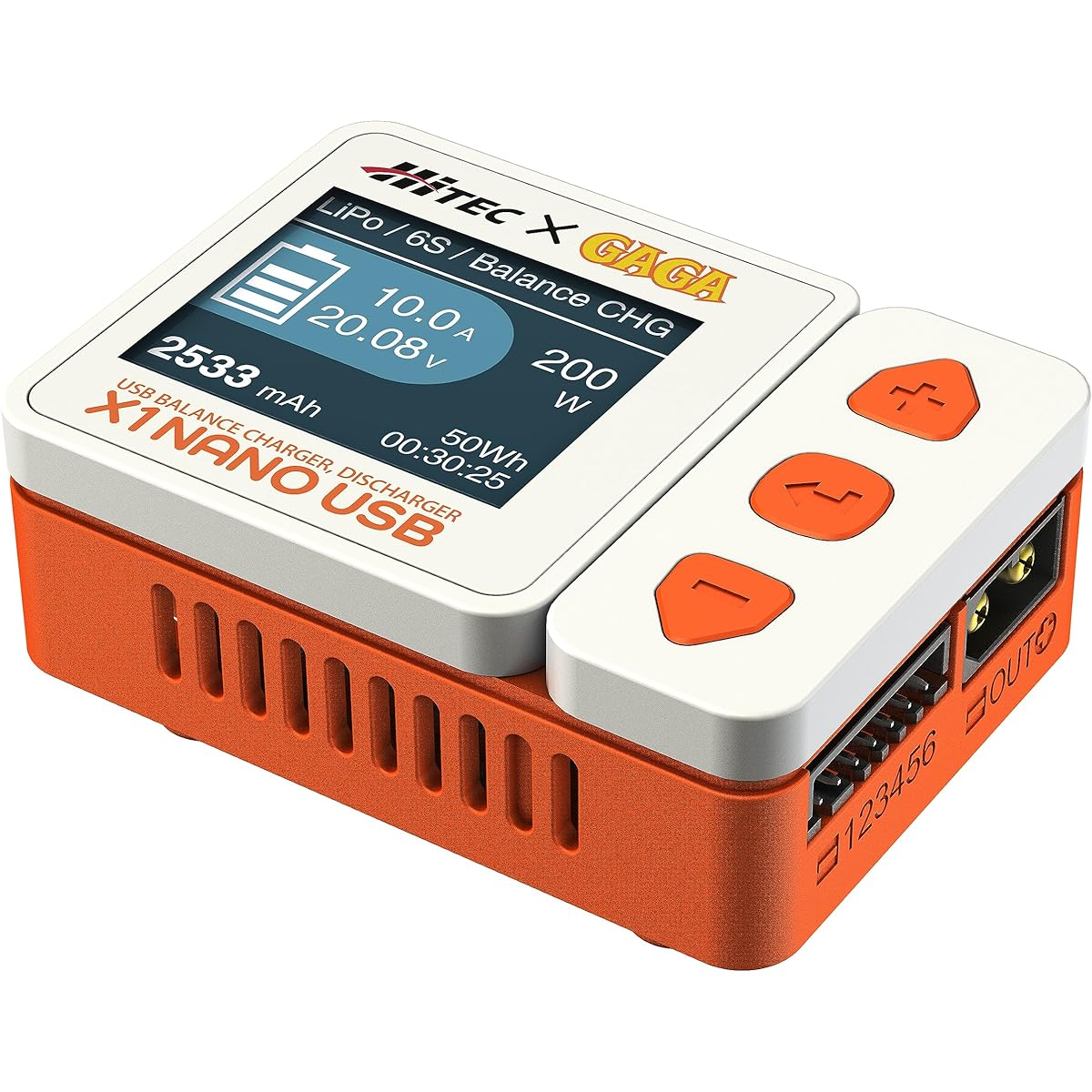 Hitec Multiplex Japan X1 NANO USB Balance Charger/Discharger Regular Model (Radio GaGa) 44343 Japanese Genuine Radio Controlled RC Battery Manufacturer's Warranty 1 Year