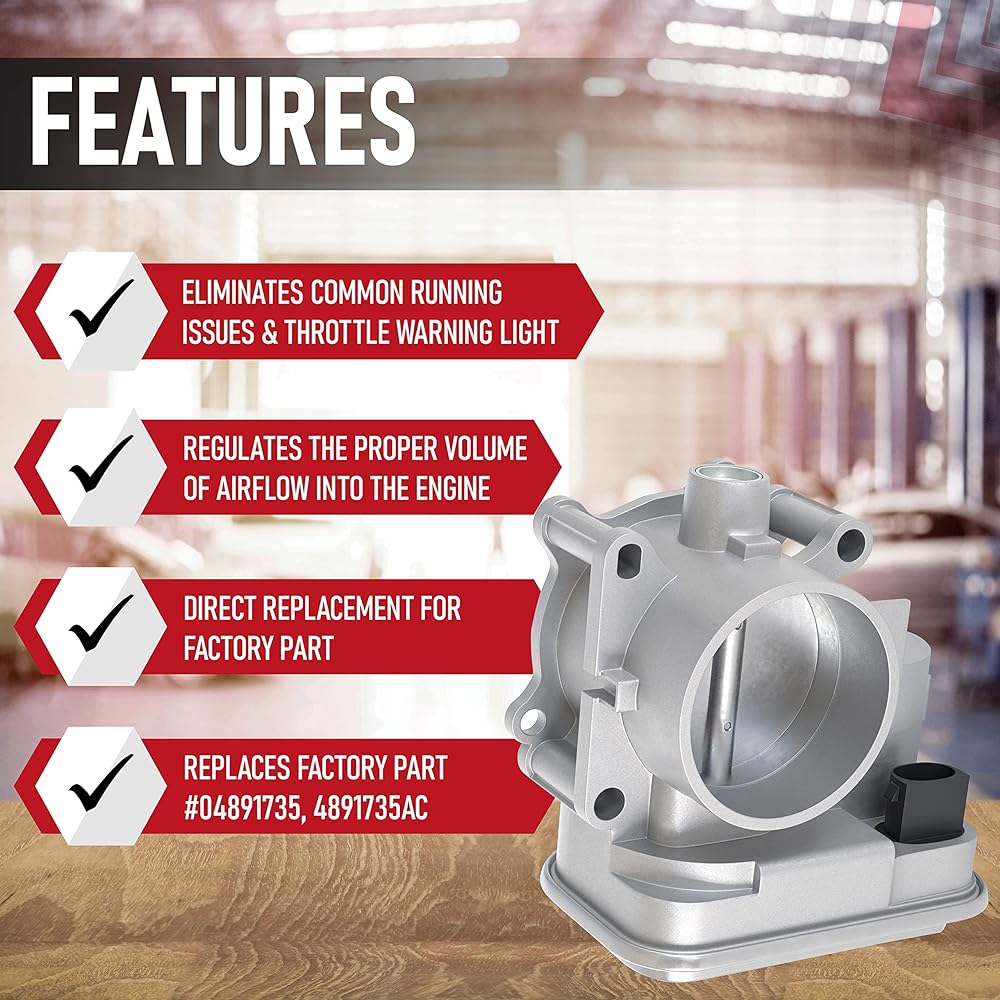 Electronic throttle body -Klysler, jeep, dodge 2.0L, 2.4L -200, saver, avengers, caliber, journey, compass, and patriot -04891735ac, 977025, 4891735AD -2007-2017 exchange items