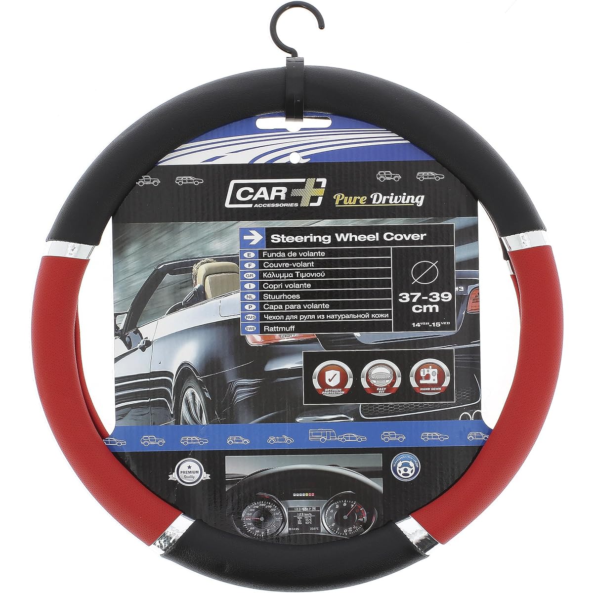 Sumex Speed PVC Steering Wheel Cover – Red/Black by SUMEX