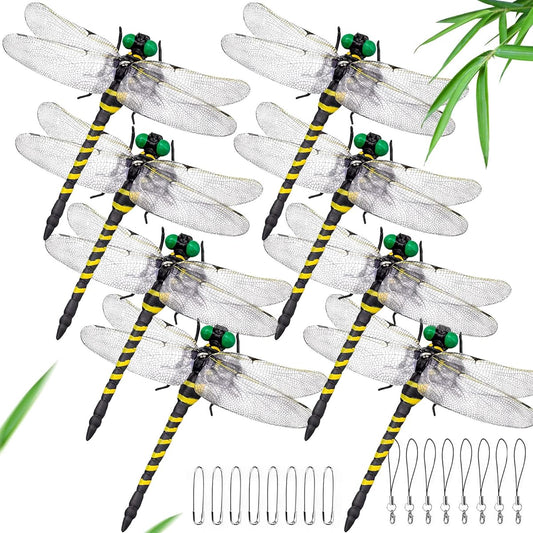 [FOCHIER F] 2024 Dragonfly Genuine Product [Almost the same as the real thing] Insect Animal Dragonfly Pendant PVC Mobile Phone Pendant Mobile Phone Decoration Fishing Balcony Screen Climbing Mountain Stream Fishing Camping Outdoor Indoor Decoration (Set