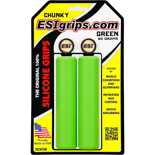 ESI grips MTB Grip Chunky Grips CESGRCHGR Green Outer diameter 32mm x Length 130mm