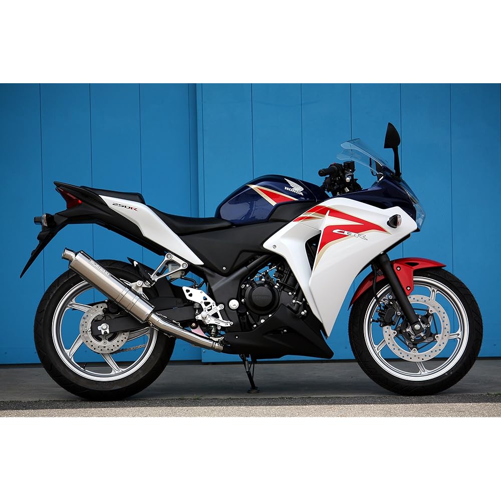 MORIWAKI Slip-on Muffler ZERO SS WT (White Titanium) CBR250R (11-13) 01810-LJ1G8-00