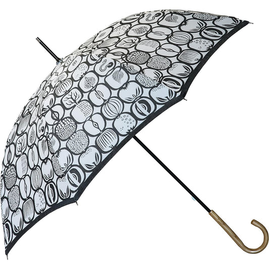 Makita Shoten + Stig Reventri FRUKTLADA Women's Long Umbrella, Scandinavian Design, Luxury Koshu Ori, Made in Japan