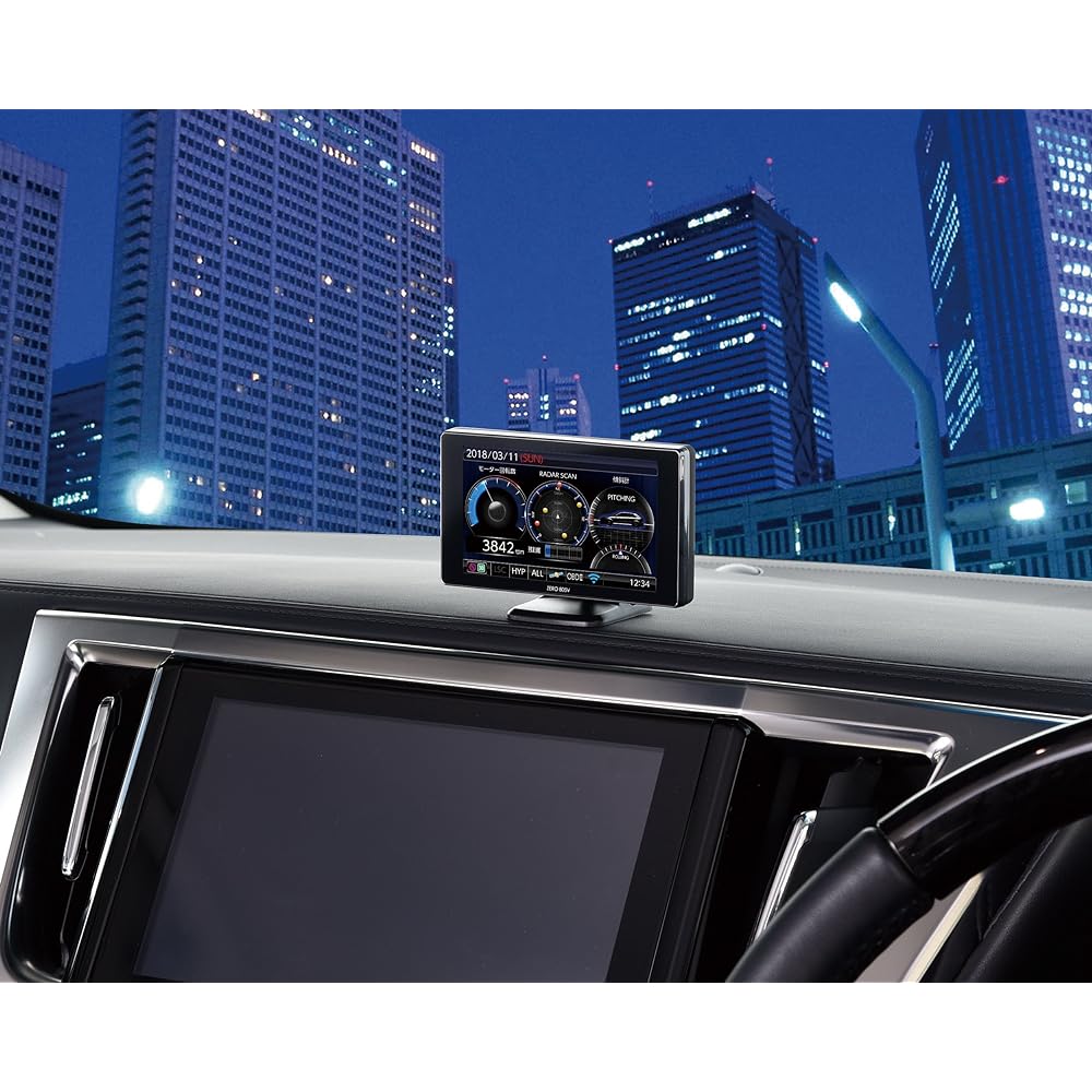 COMTEC GPS LCD Radar Detector ZERO 805V Free Data Update Compatible with Mobile Orbis/Zone 30 OBD2 Connection Drive Recorder Cooperation COMTEC ZERO805V