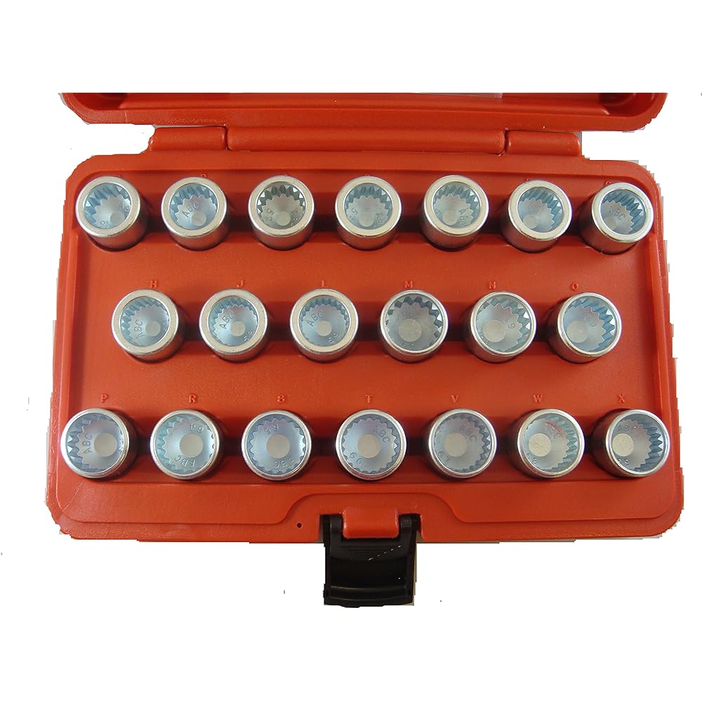 JTC Wheel Lock Socket Set SST Special Tool for Imported Cars VW. Porsche Genuine Lock Bolt Adapter. #50, #51, #52, #53, #54, #55, #56, #57, #58, #59, #
