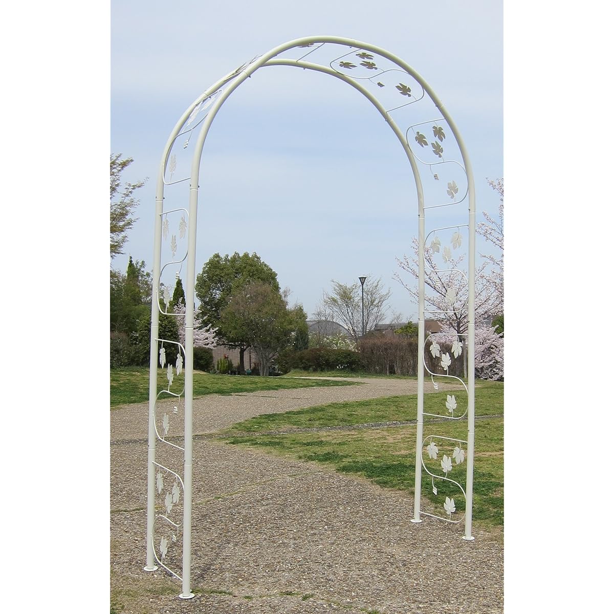 Kokkaen Entrance Arch Gate White Width 150 x Depth 45 x Height 240cm JH128White