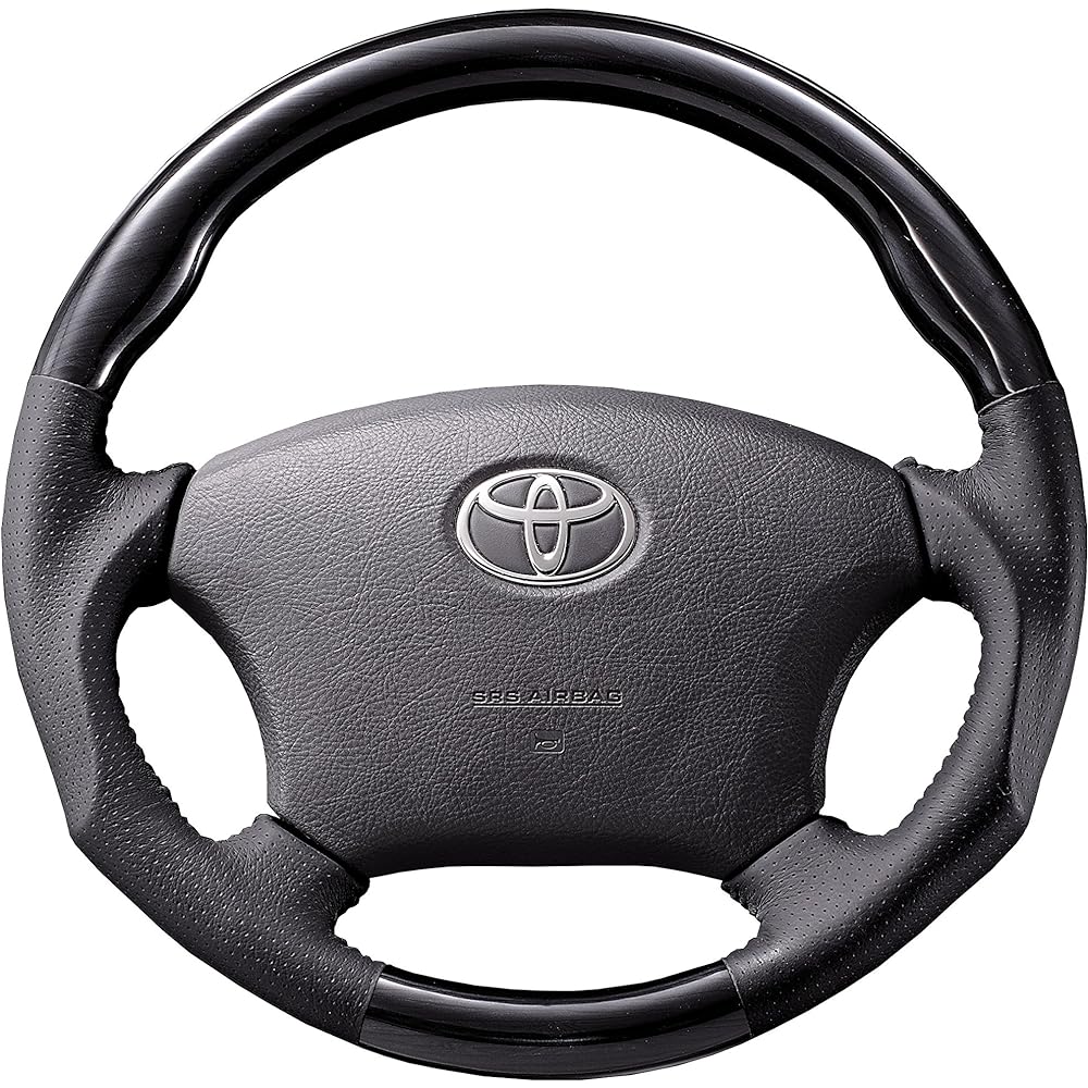 SILKBLAZE Steering 200 Hiace Gun Grip Black Wood Grain SB-ST-185