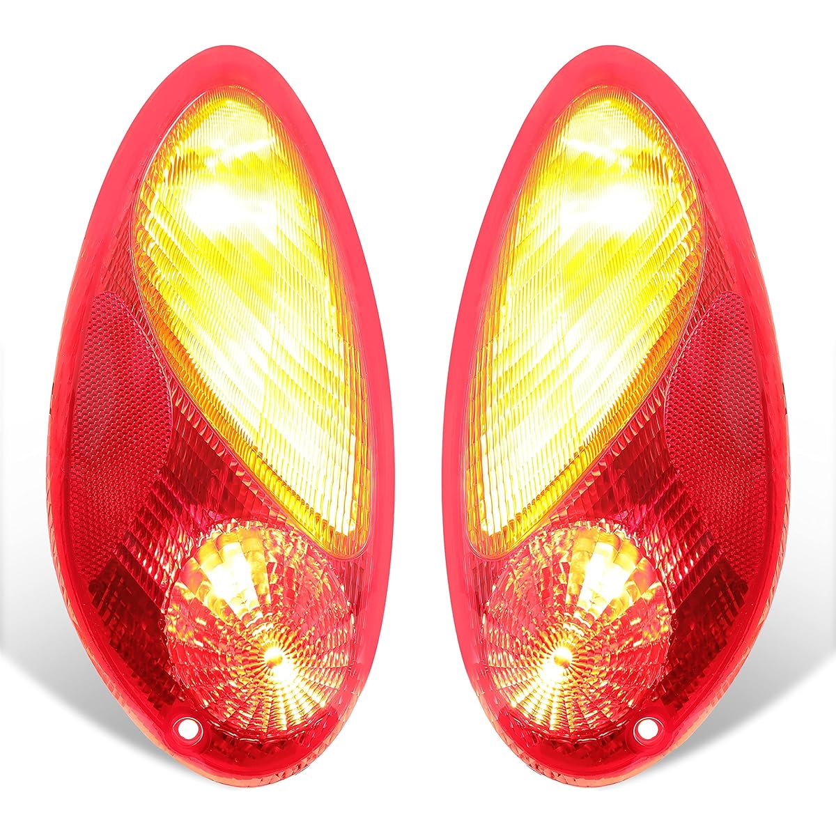 HECASA Tail Light 2001-2005 Crysler PT Cruiser Tail Light Tail Lamp Brake Lamp Pair LH & RH 528743AG 5288742AG CH2800145 CH2801145 With light bulb (driver & passenger side side)