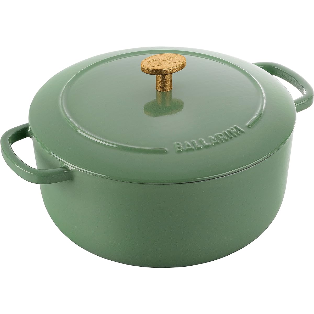 Ballarini "Bellamonte Round 22cm Herb Green" Two Handed Pot Cast Enamel Pot IH Compatible [Authorized Japanese Product] Z1023-103