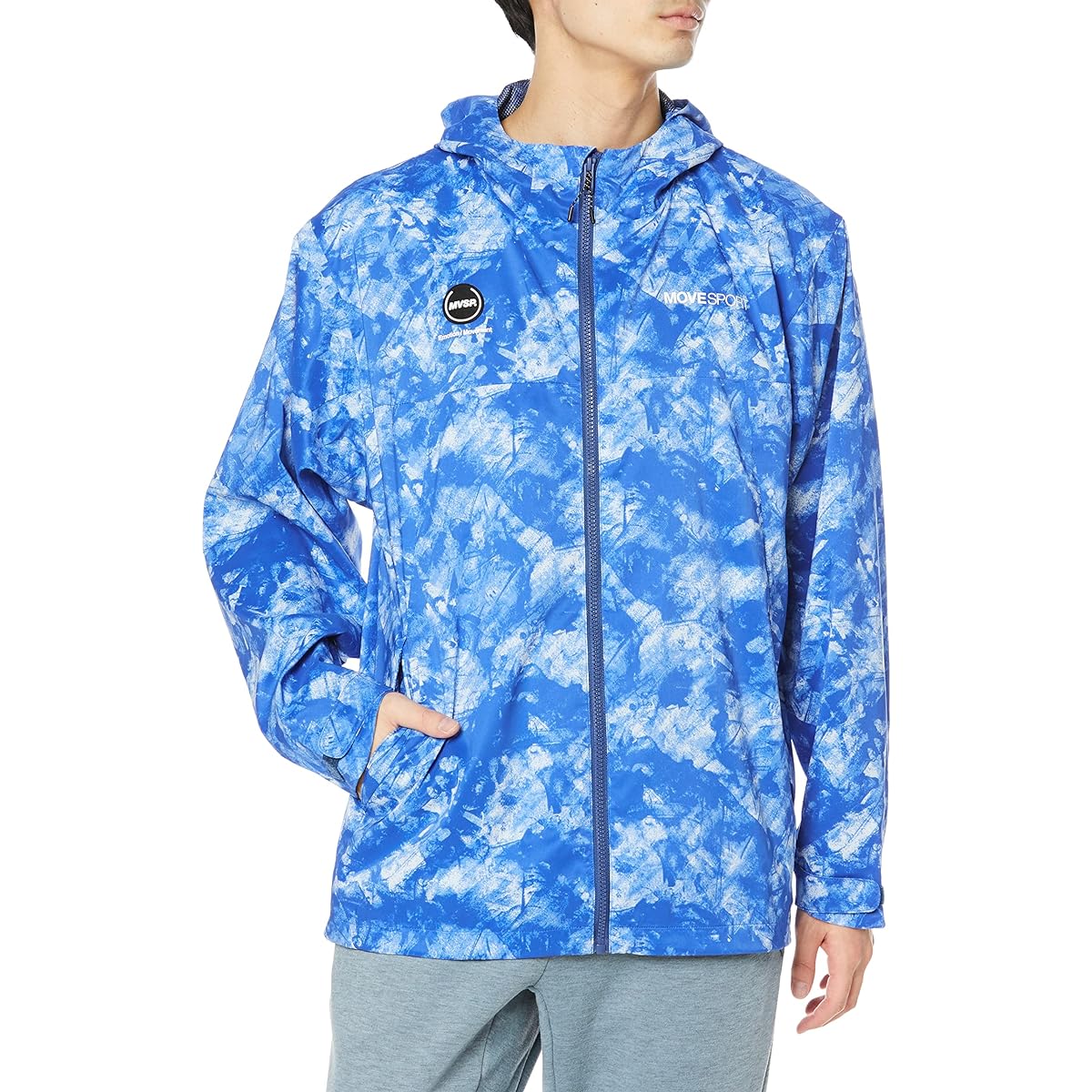 [DESCENTE] MOVESPORT Windbreaker, Water Repellent, Mesh Lining, Sleeve Adjuster, Hood Included, Training, Men's