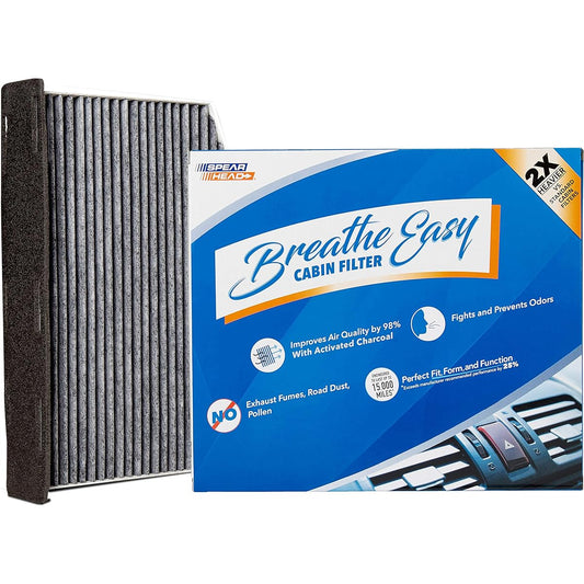 Spearhead Premium Breathe Easy Cabin Filter, Up to 25% Longer Life w/Activated Carbon (BE-373)