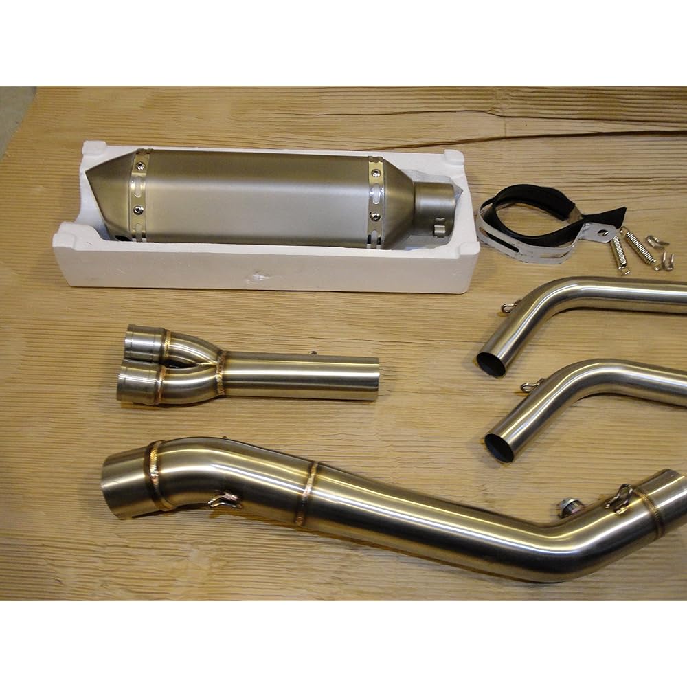 asiaparts.jp YZF-R25 Full Exhaust Muffler/Titanium Silencer Fake/Stainless Steel Exhaust Pipe/Stainless Steel Silencer