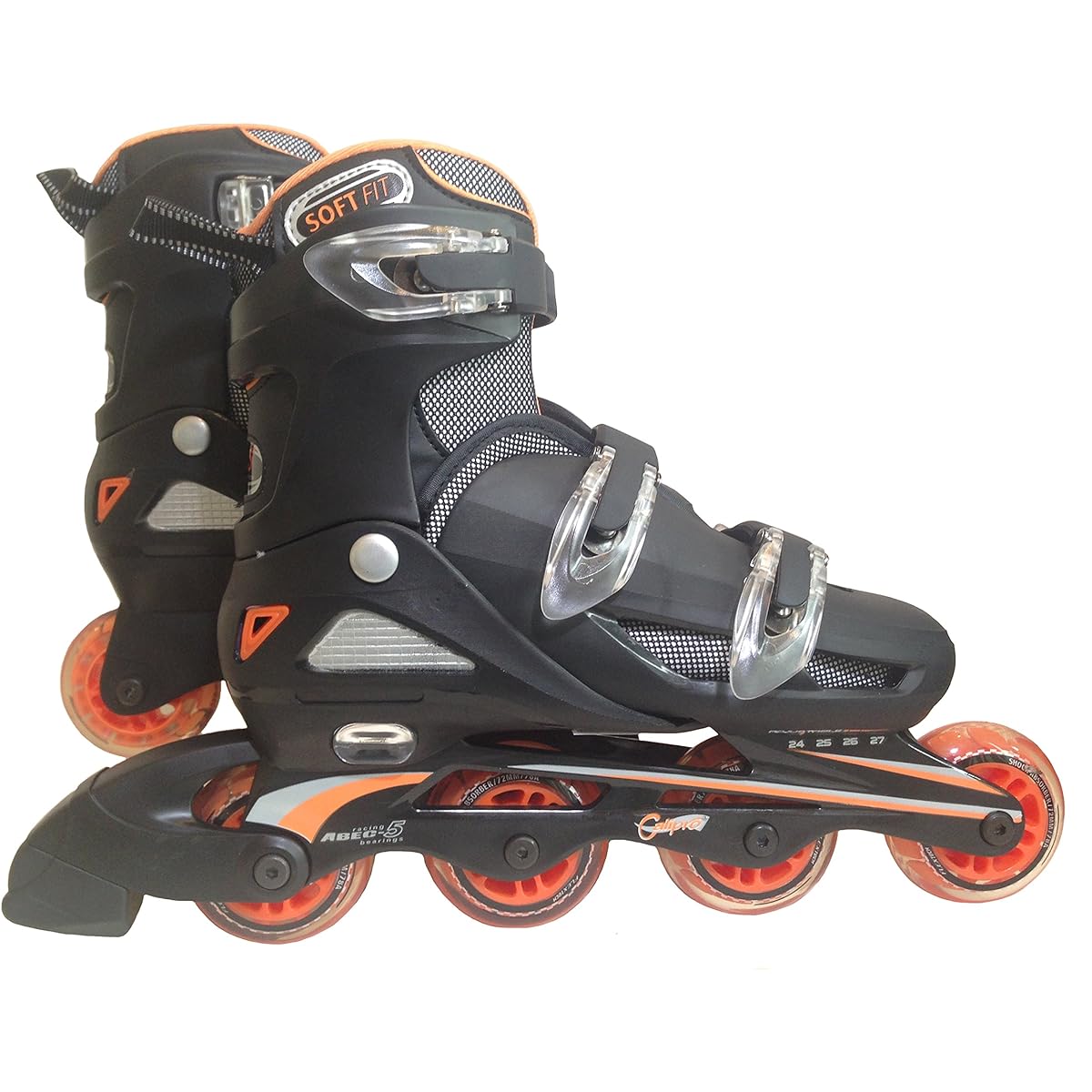 Toho Kosan One-Touch Size Adjustable Inline Skates CA9000F Orange 24cm~27cm