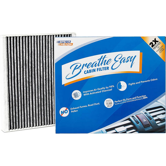 Spearhead Premium Breathe Easy Cabin Filter, Up to 25% Longer Life w/Activated Carbon (BE-728)