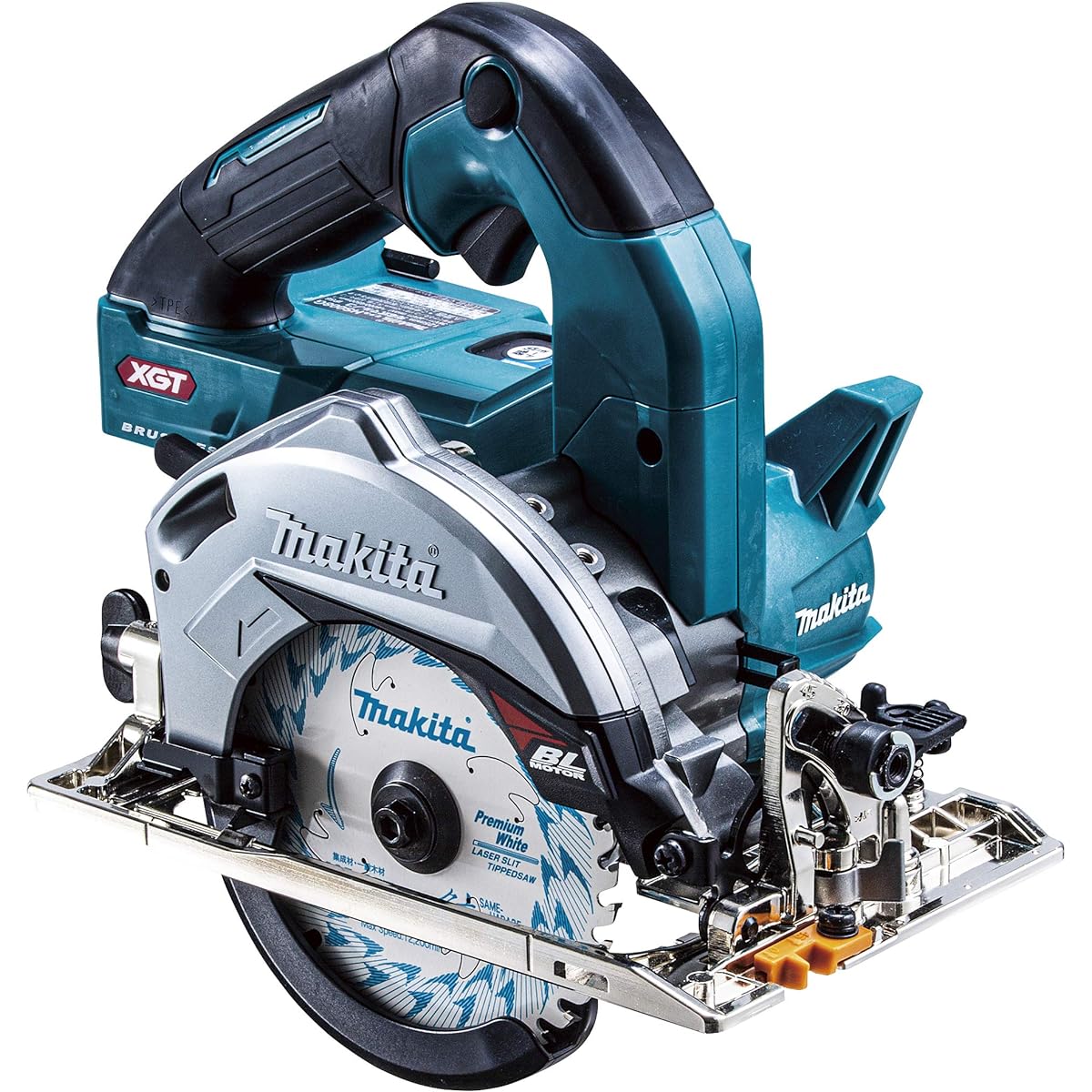 Makita 40Vmax 125mm Rechargeable Circular Saw (Blue) Battery, Charger, Case Sold Separately HS008GZ