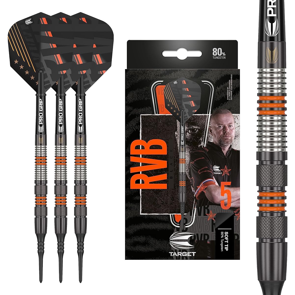 Target RVB80 Black 18.0g Tungsten 80% Raymond van Barneveld (RVB80 BLACK EDITION Tungsten80%)