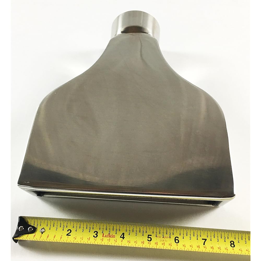 Exhaust tip 7.75 x 2.25 inch outlet 8 inch long 2.5 inch inch inch inch inch inch inch rander rectangular stainless steel stainless steel