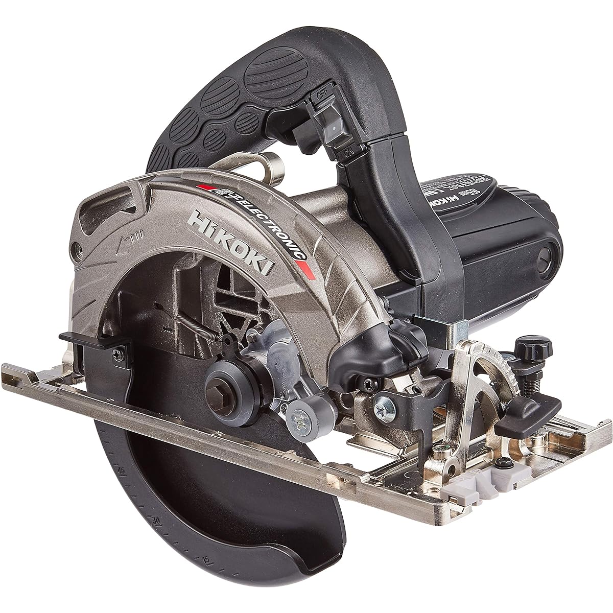 HiKOKI Deep Cutting Electronic Circular Saw, Saw Blade Diameter 165mm, Reverse 5° Bevel Cutting Mechanism, Depth of Cut Adjustment Mechanism, LED Light Included, Black, Saw Blade Sold Separately C6MVYA2(NB)